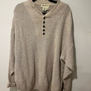 Vintage Eddie Bauer men sweater 100% cotton tall large